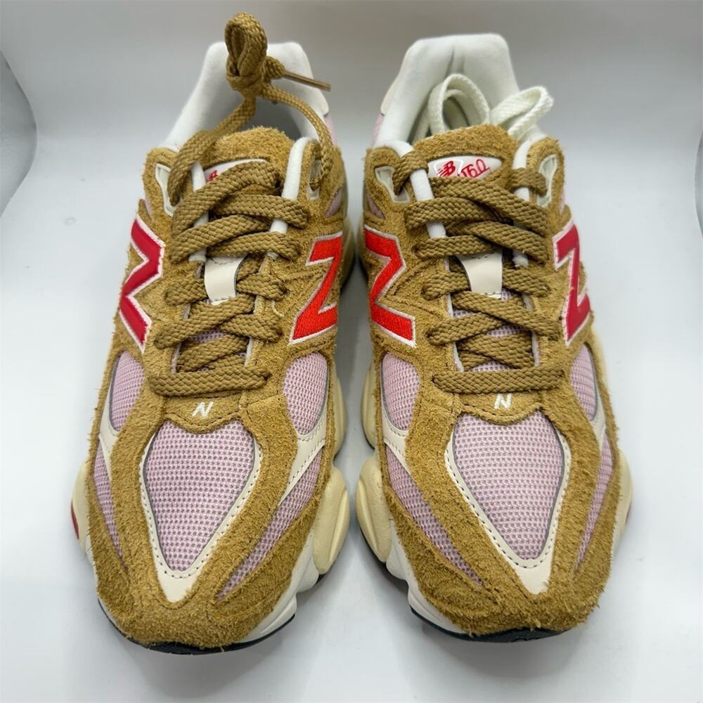 New Balance 9060 Sneakers Beige Pink Colorblock Lace Up Women's Size 6.5 | New - Picture 4 of 9